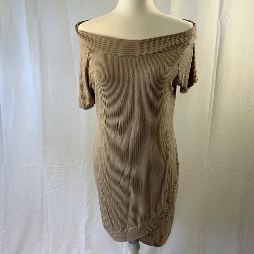 ToTo Collection tan fitted dress